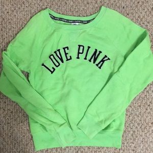 PINK crew neck sweatshirt size small